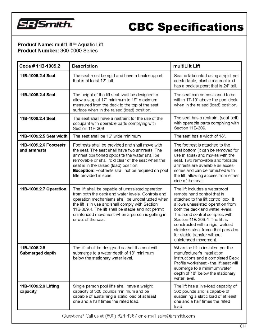 multilift cbc specs 1014